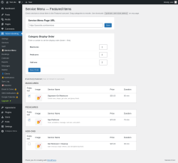 Page screenshot: Yatoon Booking &rarr; 📋 Service Menu
