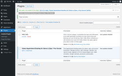 Page screenshot: Plugins &lsaquo; Test site &mdash; WordPress