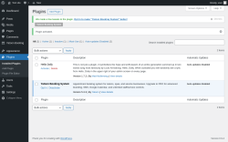 Page screenshot: Plugins &lsaquo; Test site &mdash; WordPress