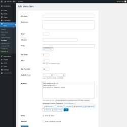 Page screenshot: Yatoon Restaurant Menu &rarr; Add Item