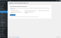Page screenshot: Yatoon Restaurant Menu &rarr; Upgrade to Pro
