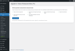 Page screenshot: Yatoon Restaurant Menu &rarr; Upgrade to Pro
