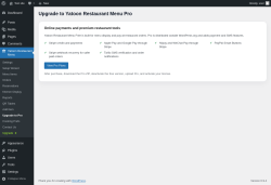 Page screenshot: Yatoon Restaurant Menu &rarr; Upgrade to Pro