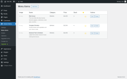 Page screenshot: Yatoon Menu &rarr; Menu Items