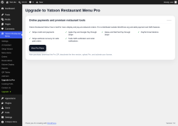 Page screenshot: Yatoon Restaurant Menu &rarr; Upgrade to Pro