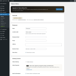 Page screenshot: Yatoon Menu
