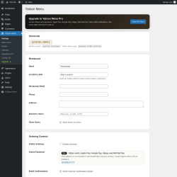 Page screenshot: Yatoon Menu