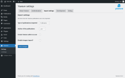 Page screenshot: Yawave → Import settings