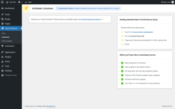 Page screenshot: YayCommerce → Licenses