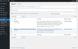 Page screenshot: Plugins ‹ Test site — WordPress