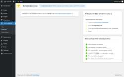 Page screenshot: YayCommerce &rarr; Licenses