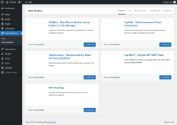 Page screenshot: YayCommerce &rarr; Other plugins