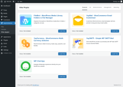 Page screenshot: YayCommerce &rarr; Other plugins