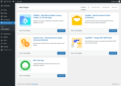 Page screenshot: YayCommerce &rarr; Other plugins