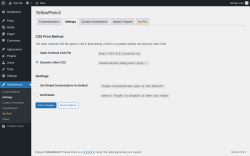Page screenshot: YellowPencil → Settings