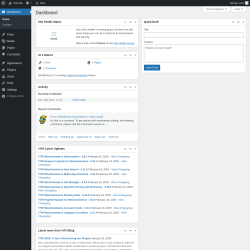 Page screenshot: Dashboard ‹ Test site — WordPress