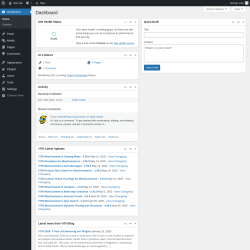 Page screenshot: Dashboard ‹ Test site — WordPress