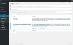 Page screenshot: Plugins ‹ Test site — WordPress