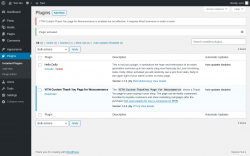 Page screenshot: Plugins ‹ Test site — WordPress