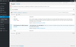 Page screenshot: Plugins &lsaquo; Test site &mdash; WordPress