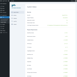 Page screenshot: YITH → System Status