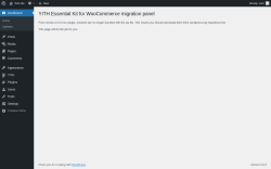 Page screenshot: YITH Essential Kit Migration ‹ Test site — WordPress