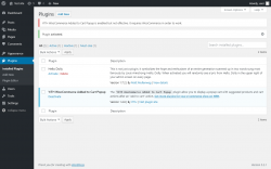 Page screenshot: Plugins &lsaquo; Test site &mdash; WordPress