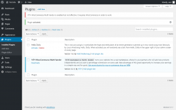 Page screenshot: Plugins ‹ Test site — WordPress