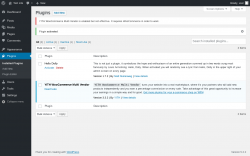 Page screenshot: Plugins ‹ Test site — WordPress