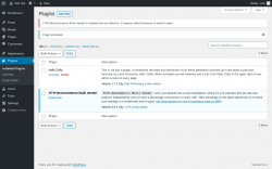 Page screenshot: Plugins ‹ Test site — WordPress