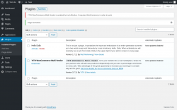Page screenshot: Plugins ‹ Test site — WordPress