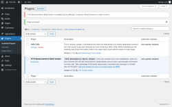 Page screenshot: Plugins ‹ Test site — WordPress