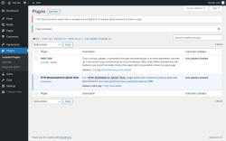 Page screenshot: Plugins &lsaquo; Test site &mdash; WordPress