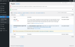 Page screenshot: Plugins &lsaquo; Test site &mdash; WordPress