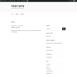 Page screenshot: Test site &ndash; Just another WordPress site