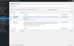 Page screenshot: Plugins &lsaquo; Test site &mdash; WordPress