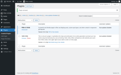 Page screenshot: Plugins &lsaquo; Test site &mdash; WordPress