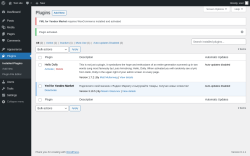 Page screenshot: Plugins ‹ Test site — WordPress