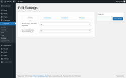 Page screenshot: Yop Poll → Settings
