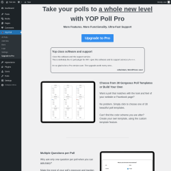 Page screenshot: Yop Poll → Upgrade to Pro