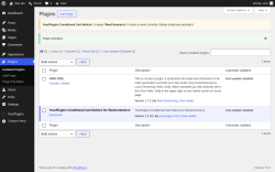Page screenshot: Plugins &lsaquo; Test site &mdash; WordPress