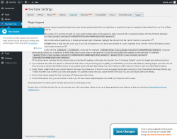 Page screenshot: YouTube Free &rarr; Support