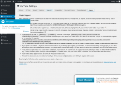 Page screenshot: YouTube Free &rarr; Support