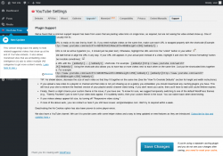 Page screenshot: YouTube Free &rarr; Support