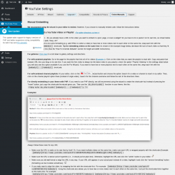 Page screenshot: YouTube Free &rarr; Embed Manually