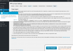 Page screenshot: YouTube Free &rarr; Support