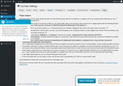 Page screenshot: YouTube Free &rarr; Support
