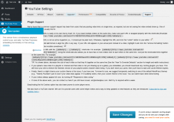 Page screenshot: YouTube Free &rarr; Support