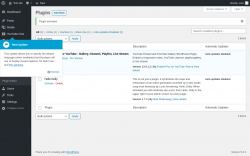 Page screenshot: Plugins &lsaquo; Test site &mdash; WordPress