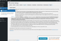 Page screenshot: YouTube Free &rarr; Support